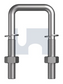 M12 X 67 X 90MM GALV SQUARE U-BOLT KIT