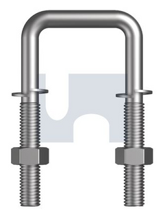 M12 X 67 X 90MM GALV SQUARE U-BOLT KIT
