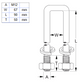 M12 X 67 X 90MM GALV SQUARE U-BOLT KIT