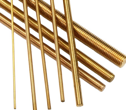 3/8 X 3FT BSW BRASS THREADED ROD