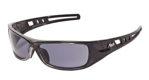 MACK SAFETY SPEC B DOUBLEBLACK BLACK POLARIZED SMOKE