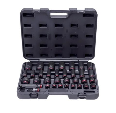SP TOOLS SOCKET SET IMPACT 1/2DR 6PT 34PC SAE