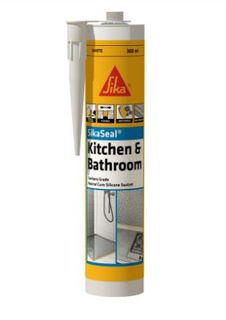 SIKASEAL KITCHEN & BATHROOM SILICONE SEALANT &ndash; WHITE 300ML