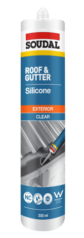 NEW DESIGN! SOUDAL ROOF & GUTTER SILICONE LIGHT GREY 300ML