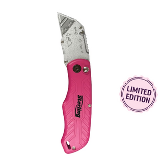STERLING 165MM PINK FOLDING UTILITY KNIFE (LIMITED EDITION)