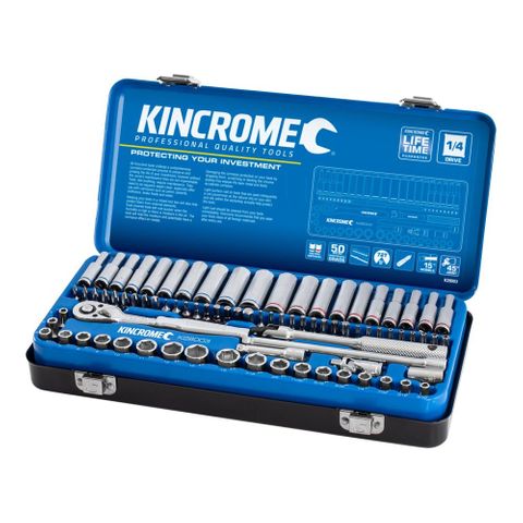 KINCROME  SOCKET SET 82 PIECE 1/4" DRIVE - METRIC & IMPERIAL