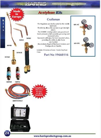 HARRIS OXYGEN / ACETYLENE CRAFTSMAN GAS KIT