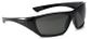 BOLLE HUSTLER GLOSS BLACK FRAME GREY/GREEN POLARIZED LENS