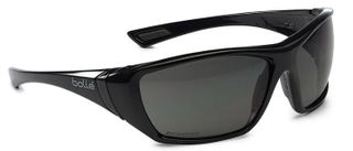 BOLLE HUSTLER GLOSS BLACK FRAME GREY/GREEN POLARIZED LENS