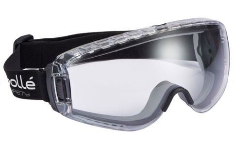 BOLLE PILOT 2 GOGGLES PP/TPR FRAME PLATINUM AS/AF CLEAR LENS - INDIRECT VENTED