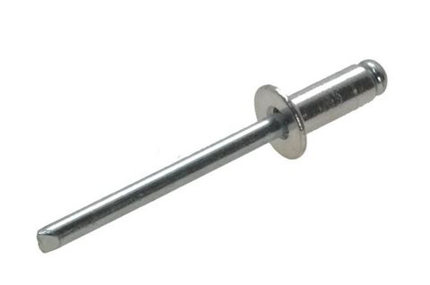 TRUSS HEAD - ALUMINIUM RIVET - STEEL STEM - 6.4MM DIA - 3.2MM GRIP