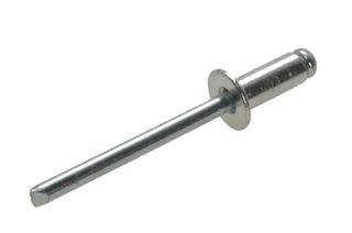 TRUSS HEAD - ALUMINIUM RIVET - STEEL STEM - 6.4MM DIA - 3.2MM GRIP