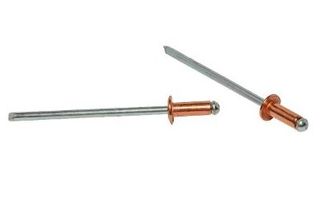 TRUSS HEAD - COPPER RIVET - STEEL STEM - 3.2MM DIA - 3.2MM GRIP