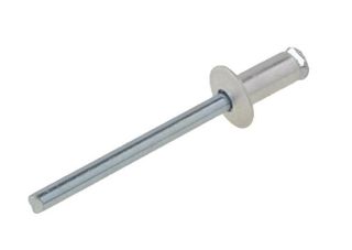 TRUSS HEAD - ALUMINIUM RIVET - STEEL STEM - PEELED - 4.8MM DIA - 15.9MM GRIP