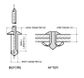 TRUSS HEAD - ALUMINIUM RIVET - STEEL STEM - PEELED - 4.8MM DIA - 15.9MM GRIP