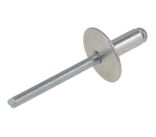 TRUSS HEAD - ALUMINIUM RIVET - STEEL STEM - LARGE FLANGE - 3.2MM DIA - 9.5MM GRIP