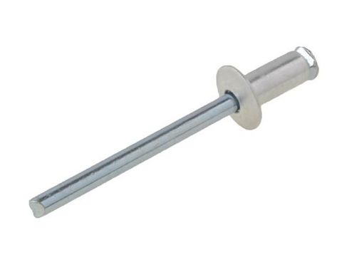 TRUSS HEAD - ALUMINIUM RIVET - STEEL STEM - PEELED - 4.8MM DIA - 9.5MM GRIP