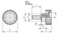 BT.16 P-M4X16 FLUTED GRIP KNOB ZINC-PLATED STEEL THREADED STUD