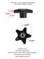 BLACK STAR HAND KNOB 2 1/2" DIA X 3/8" BSW FEMALE THREAD