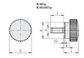 B.193/20 P-M6X16 KNURLED GRIP KNOB ZINC-PLATED STEEL THREADED STUD