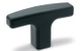 L.652/80 B-M8-C9 BLACK T-GRIP HANDLE BRASS BOSS, PLAIN OR THREADED BLIND HOLE