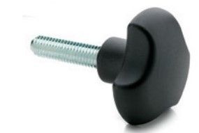 VTT.40-P-M8X20 SOLID KNOB T/POLYMER, ZINC-PLATED STEEL THREADED STUD