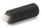 GN 616-M8-S BLACKENED STEEL SPRING PLUNGER - BOLT STEEL, STANDARD SPRING LOAD