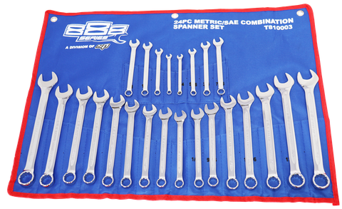 888 TOOLS COMBINATION ROE SPANNER SET (METRIC/SAE) - 24 PCE