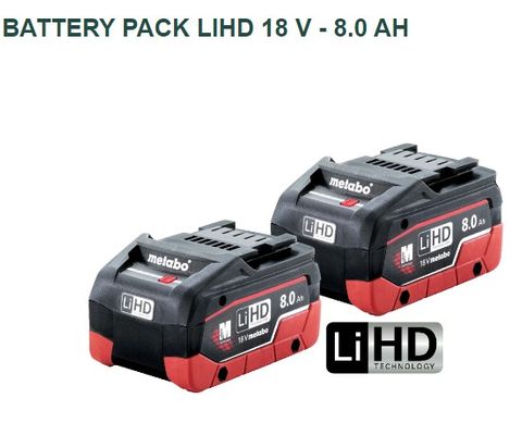 METABO 8.0 LIHD TWIN PACK