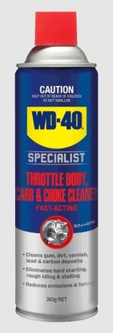 WD40 SPECIALIST THROTTLE BODY CARB & CHOKE CLEANER 363G