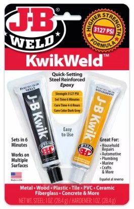 J B WELD KWIKWELD® QUICK SETTING STEEL 2 X 28G TUBES