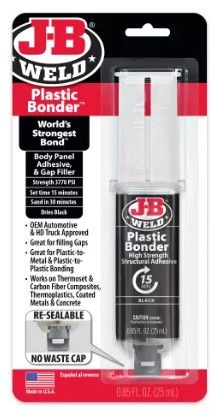 J B WELD PLASTICBONDER® HIGH STRENGTH ADHESIVE 25ML SYRINGE