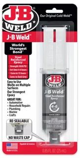 J B WELD ORIGINAL STEEL REINFORCED EPOXY 25ML SYRINGE