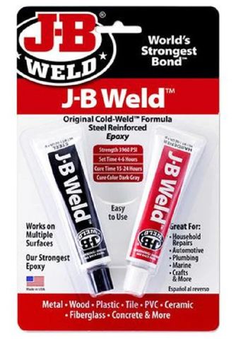 J B WELD ORIGINAL COLD-WELD ADHESIVE 2 X 28.4G TUBES