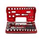 SIDCHROME 21 PIECE METRIC 1/2" DRIVE SOCKET SET WITH COMPACT HEAD RATCHET