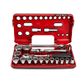 SIDCHROME 21 PIECE METRIC 1/2" DRIVE SOCKET SET WITH COMPACT HEAD RATCHET