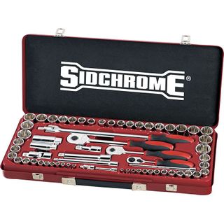 SIDCHROME 64 PIECE METRIC/AF 1/4", 3/8", 1/2" SOCKET SET