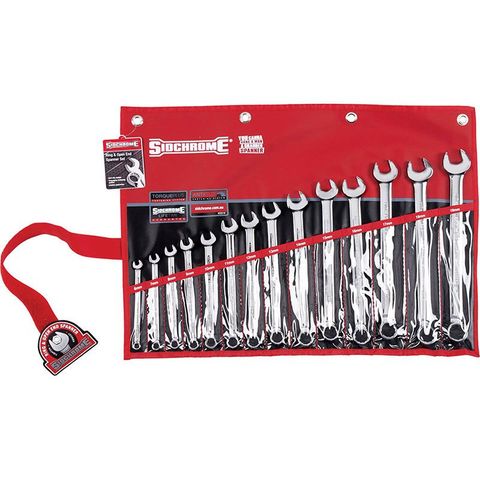 SIDCHROME 14 PIECE METRIC COMBINATION SPANNER SET