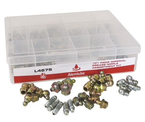 ALEMLUBE INDUSTRIAL GREASE NIPPLE ASSORTMENT KIT