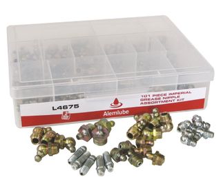 ALEMLUBE INDUSTRIAL GREASE NIPPLE ASSORTMENT KIT