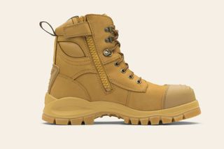 BLUNDSTONE UNISEX PREMIUM LACE WITH ZIP UP SIDE SAFETY BOOTS #992 - WHEAT