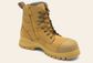 BLUNDSTONE UNISEX PREMIUM LACE WITH ZIP UP SIDE SAFETY BOOTS #992 - WHEAT