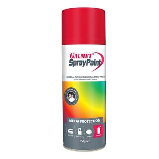 GALMET SPRAY PAINT – FAST-DRY, HIGH GLOSS, ENAMEL – BRIGHT RED 350G