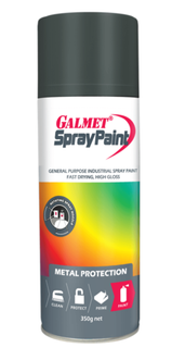 GALMET SPRAY PAINT – FAST-DRY, ENAMEL – FLAT BLACK 350G