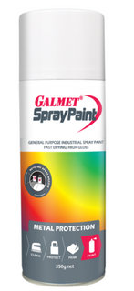 GALMET SPRAY PAINT – FAST-DRY, ENAMEL – WHITE HIGH GLOSS 350G