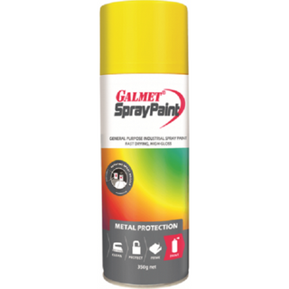 GALMET SPRAY PAINT – FAST-DRY, ENAMEL – GOLDEN YELLOW GLOSS 350G