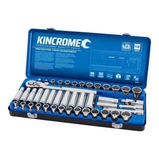 KINCROME SOCKET SET 45 PIECE 1/2" DRIVE - METRIC & IMPERIAL