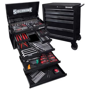 SIDCHROME 204 PIECE METRIC/AF TOOL KIT - HYPER BLACK