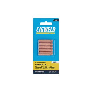 CIGWELD TWECO 14 SERIES CONTACT TIP 1.0MM X 1/4"UNF X L:38MM - 10PK