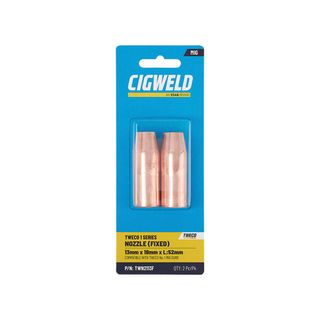 CIGWELD TWECO 1 SERIES NOZZLE (FIXED) 13MM X 18MM X L:52MM 2PK